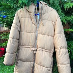 Women’s long h&m tan puffer